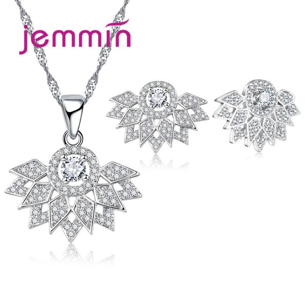 jemmin women austrian crystal pendant necklace earrings jewelry set geometric hollow out 925 sterling silver sets for female, Black
jemmin women austrian crystal pendant necklace earrings jewelry set geometric hollow out 925 sterling silver sets for female, Black