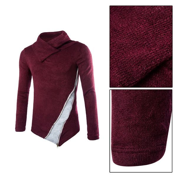 slim knitting sweaters men's lapel sweater casual men pullovers stacked collar, White;black
slim knitting sweaters men's lapel sweater casual men pullovers stacked collar, White;black