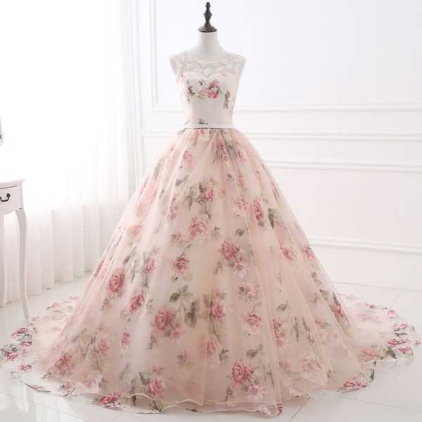 2018 new elegant scoop long prom dress appliques beads evening party gowns floral print pattern vestido de festa long formal dress, Black
2018 new elegant scoop long prom dress appliques beads evening party gowns floral print pattern vestido de festa long formal dress, Black