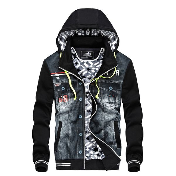 new men's denim jacket designer fashion cowboy stitching hood fleece jacket coat for men coats plus size outwear m~2xl bf8903, Black;brown
new men's denim jacket designer fashion cowboy stitching hood fleece jacket coat for men coats plus size outwear m~2xl bf8903, Black;brown