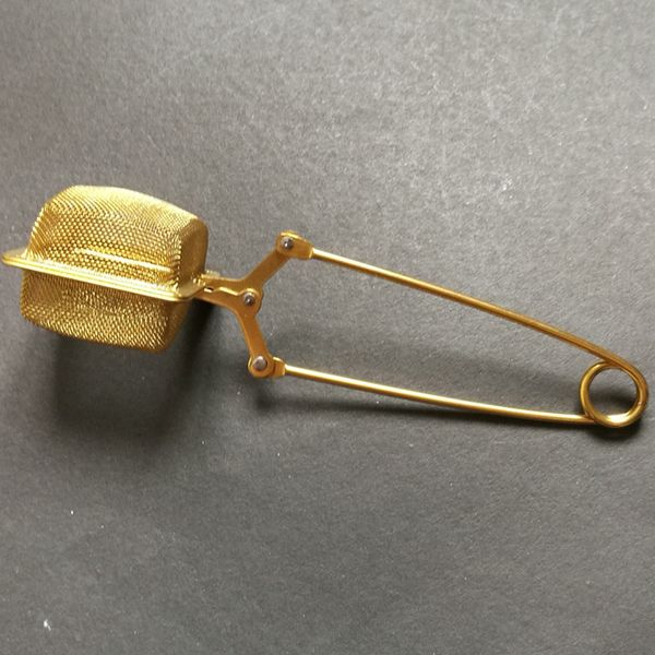 long handle stainless steel gold plated square shape mesh tea infuser/strainer/ball tea accessory
long handle stainless steel gold plated square shape mesh tea infuser/strainer/ball tea accessory