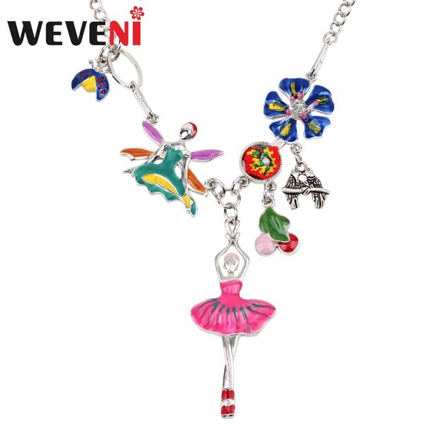 weveni original enamel alloy floral ballet dancer fairy necklace pendant choker vintage jewelry for women girls birthday gift, Silver
weveni original enamel alloy floral ballet dancer fairy necklace pendant choker vintage jewelry for women girls birthday gift, Silver