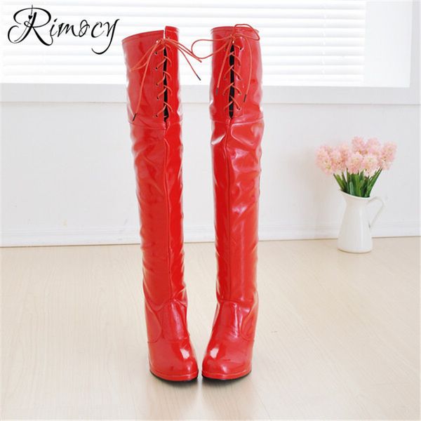 rimocy women over the knee boots new solid pu leather botas mujer thin heel 13cm super high heel boots platform shoes woman, Black
rimocy women over the knee boots new solid pu leather botas mujer thin heel 13cm super high heel boots platform shoes woman, Black