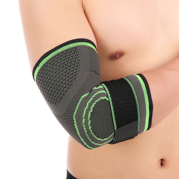 support elastic brace bandage tennis elbow support protector basketball running volleyball compression adjustable elbow pad, Black;gray
support elastic brace bandage tennis elbow support protector basketball running volleyball compression adjustable elbow pad, Black;gray