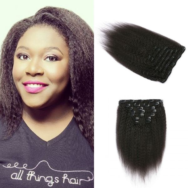 7pcs/set clip in human hair kinky straight 100% natural human hair 10-30inch natural black for women wholesale g-easy, Black;brown
7pcs/set clip in human hair kinky straight 100% natural human hair 10-30inch natural black for women wholesale g-easy, Black;brown