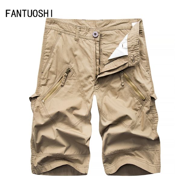 2018 new cargo shorts men casual multi-pocket shorts male cotton straight work man short pants plus size 40, White;black
2018 new cargo shorts men casual multi-pocket shorts male cotton straight work man short pants plus size 40, White;black