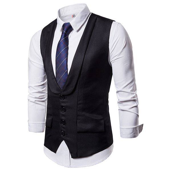 dress vests men slim fit mens fashion suit vest male waistcoat gilet homme casual sleeveless formal business vest, Black;white
dress vests men slim fit mens fashion suit vest male waistcoat gilet homme casual sleeveless formal business vest, Black;white