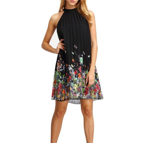 summer black round neck sleeveless fashion dress womens casual clothing floral print cut away shift dresses 2017 vestidos, White;black
summer black round neck sleeveless fashion dress womens casual clothing floral print cut away shift dresses 2017 vestidos, White;black