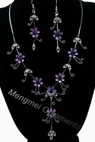 5 colors enamel silver plated flower and leaf necklace and earring bridal jewelry sets for engagement or wedding party, Slivery;golden
5 colors enamel silver plated flower and leaf necklace and earring bridal jewelry sets for engagement or wedding party, Slivery;golden