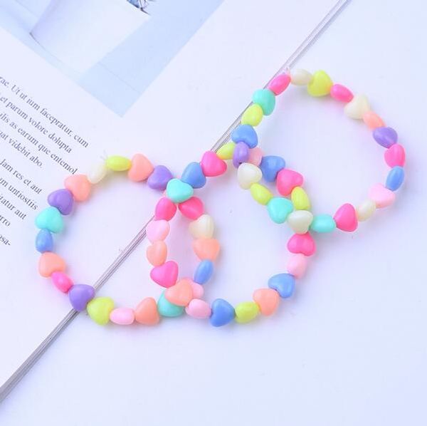multi color mixed children's hand chain acrylic heart bracelet elastic force bracelet children's day gift 50pcs/lot, Black
multi color mixed children's hand chain acrylic heart bracelet elastic force bracelet children's day gift 50pcs/lot, Black