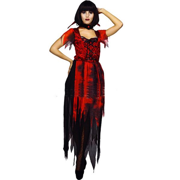 new halloween female vampire costume long horror costume ghost party party ghost bride gothic dress c, Black;red
new halloween female vampire costume long horror costume ghost party party ghost bride gothic dress c, Black;red