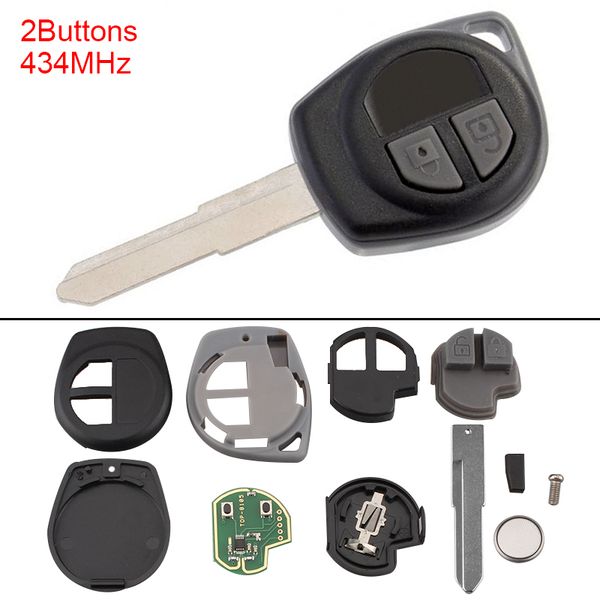 

433MHz 2 Кнопки Keyless Uncut Флип дистанционного ключа Fob с ID46 чип для SUZUKI SWIFT SX4 альт JIMNY VITARA