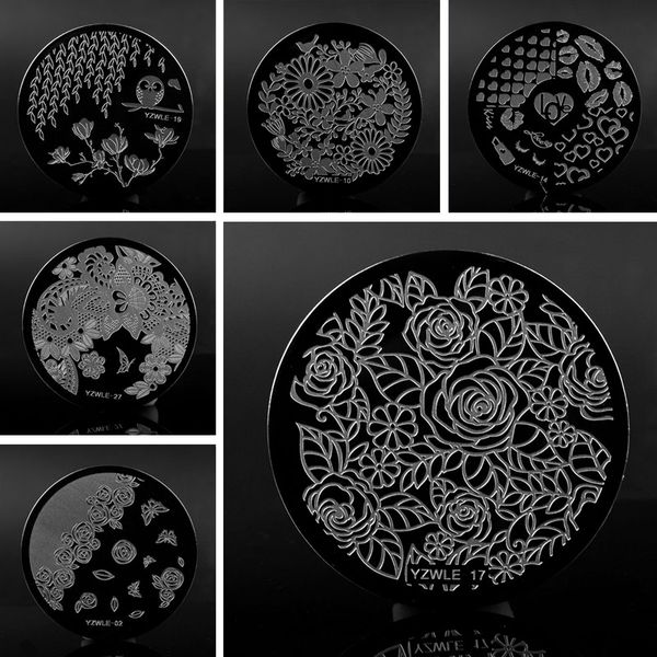 1 pc 30 designs available yzwle stamping plate lace negative space leaves flowers nail art template tools accessories, White
1 pc 30 designs available yzwle stamping plate lace negative space leaves flowers nail art template tools accessories, White