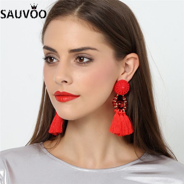 sauvoo bohemian statement tassel earrings for women long fringe earrings 2018 fashion jewelry resin beads tassel drop, Silver
sauvoo bohemian statement tassel earrings for women long fringe earrings 2018 fashion jewelry resin beads tassel drop, Silver