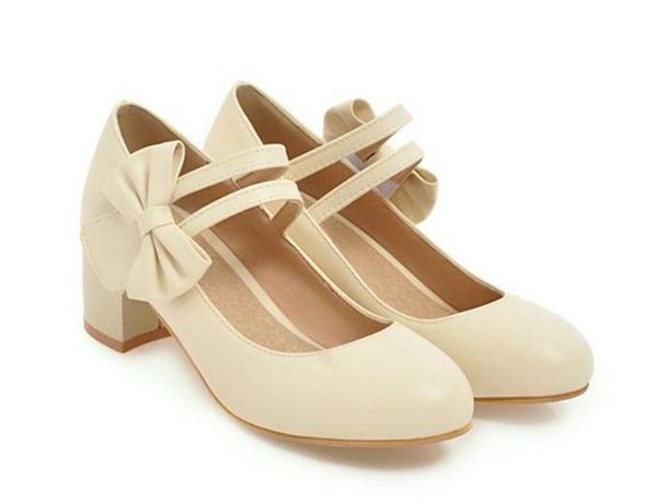 send new style at all seasons single shoes shallow mouth round head bowknot middle heel coarse heel women's shoes, Black
send new style at all seasons single shoes shallow mouth round head bowknot middle heel coarse heel women's shoes, Black