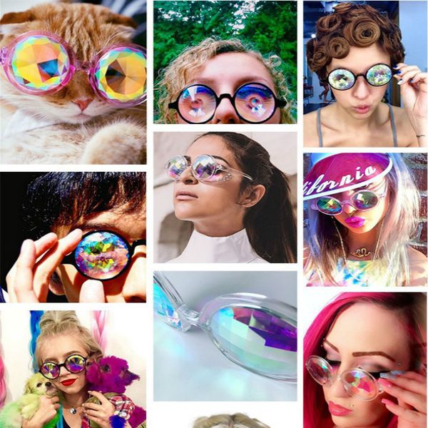 round women rave festival sunglasses men male famale holographic glasses colorful celebrity party eyewear, White;black
round women rave festival sunglasses men male famale holographic glasses colorful celebrity party eyewear, White;black