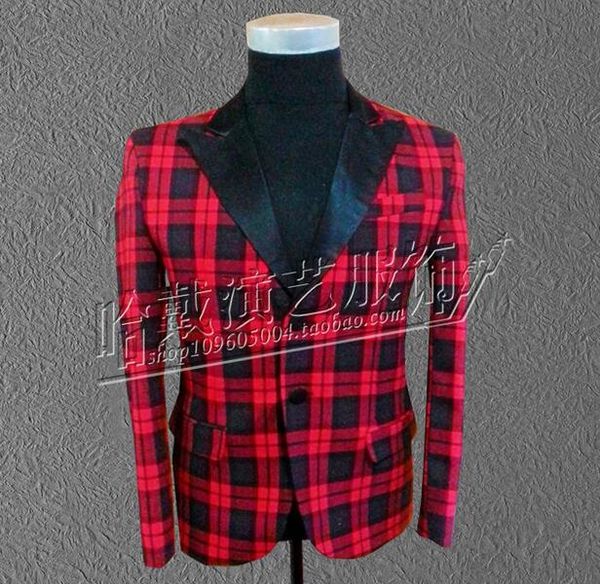 s-xxxl stars stage dress red plaid english man small suit coat stage costumes singer clothing ing, White;black
s-xxxl stars stage dress red plaid english man small suit coat stage costumes singer clothing ing, White;black
