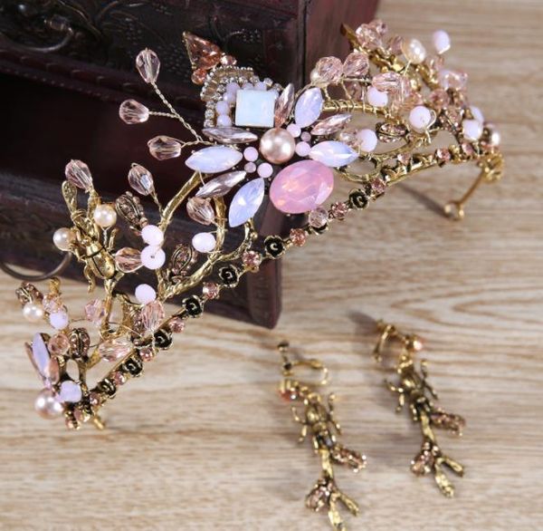 hand woven european crown, bridal headband, pink crown, earring, bridal ornaments, Slivery;golden
hand woven european crown, bridal headband, pink crown, earring, bridal ornaments, Slivery;golden