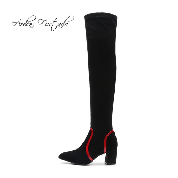 arden furtado 2018 spring autumn high heels 8cm chunky heels fashion women's shoes over the knee striped boots boots ladies new, Black
arden furtado 2018 spring autumn high heels 8cm chunky heels fashion women's shoes over the knee striped boots boots ladies new, Black