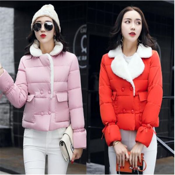 autumn/winter large size women's cropped cotton jacket down cotton suit lapel fashion jacket, Black
autumn/winter large size women's cropped cotton jacket down cotton suit lapel fashion jacket, Black
