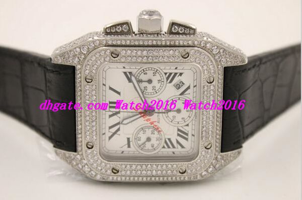 silver stainless xl 100 luxury wristwatches fashion diamond genuine leather white dial men quartz movement men's sport watches, Slivery;brown
silver stainless xl 100 luxury wristwatches fashion diamond genuine leather white dial men quartz movement men's sport watches, Slivery;brown