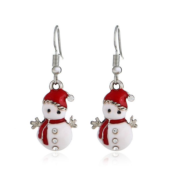 new fashion silver plated christmas snowman earrings for women red white enamel zircon snow man drop earring girls gifts kq
new fashion silver plated christmas snowman earrings for women red white enamel zircon snow man drop earring girls gifts kq