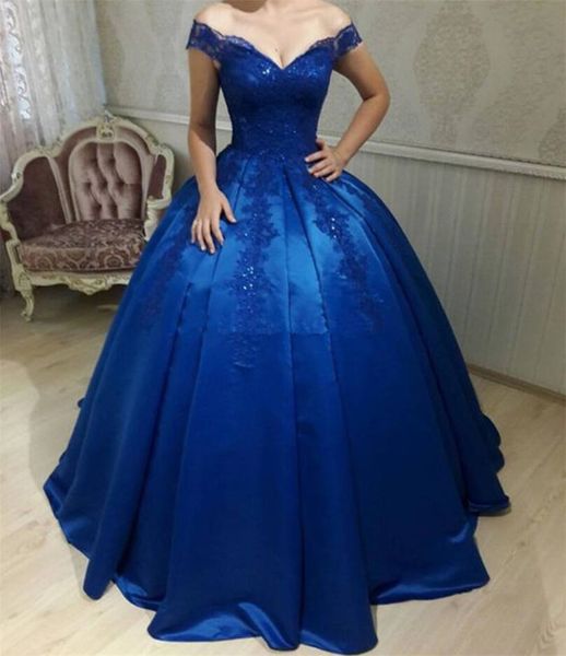 elegant blue off shoulder ball gown prom dresses 2018 appliques lace satin corset backless evening dress sweet 16 pageant dresses custom, Black
elegant blue off shoulder ball gown prom dresses 2018 appliques lace satin corset backless evening dress sweet 16 pageant dresses custom, Black