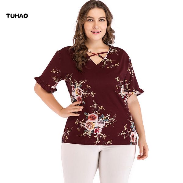 tuhao 5xl 4xl 3xl office lady ruffles sleeve plus size blouses for women large size blouse print shirts female cm79, White
tuhao 5xl 4xl 3xl office lady ruffles sleeve plus size blouses for women large size blouse print shirts female cm79, White