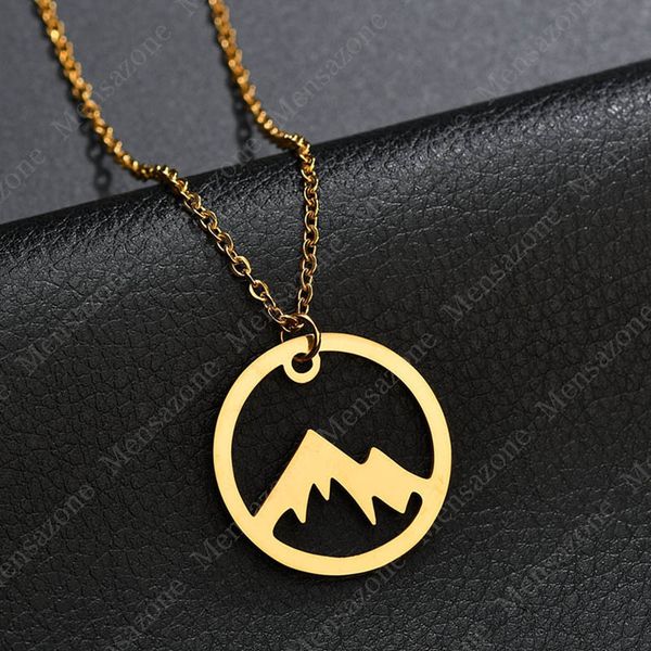 mensazone outdoor jewelry stainless steel mountain pendant necklace hiking travel minimalist necklace drop shipping, Silver
mensazone outdoor jewelry stainless steel mountain pendant necklace hiking travel minimalist necklace drop shipping, Silver