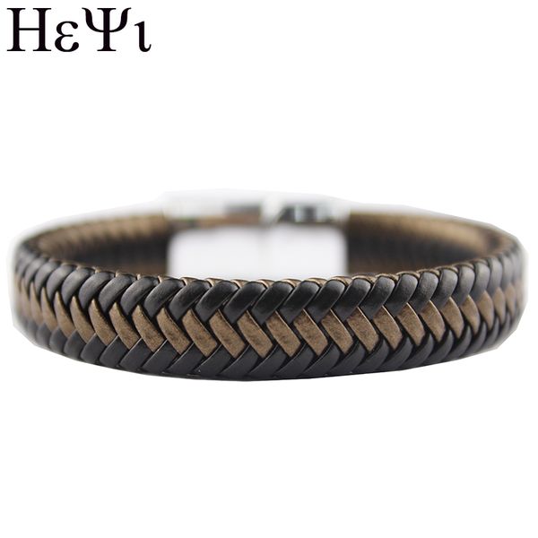 2018 fashion latest simple style men's woven leather magnetic buckle men's bracelet jewelry, Black
2018 fashion latest simple style men's woven leather magnetic buckle men's bracelet jewelry, Black
