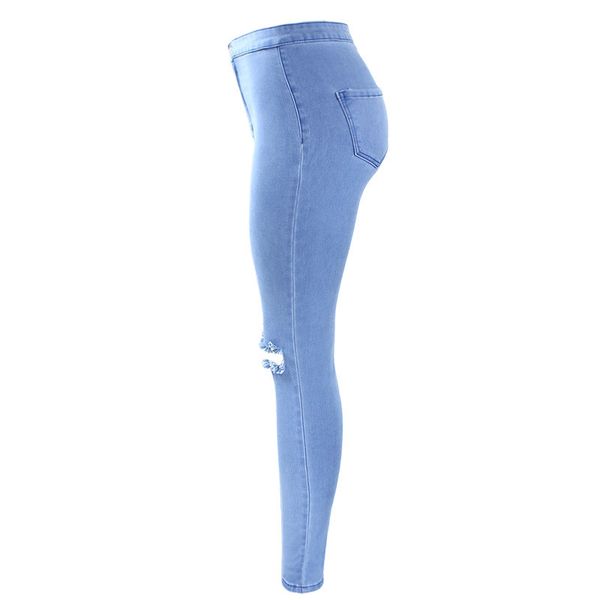 scratched new women`s high waist stretch ripped knees distressed skinny denim vintage jean pants elastic jeans woman, Blue
scratched new women`s high waist stretch ripped knees distressed skinny denim vintage jean pants elastic jeans woman, Blue