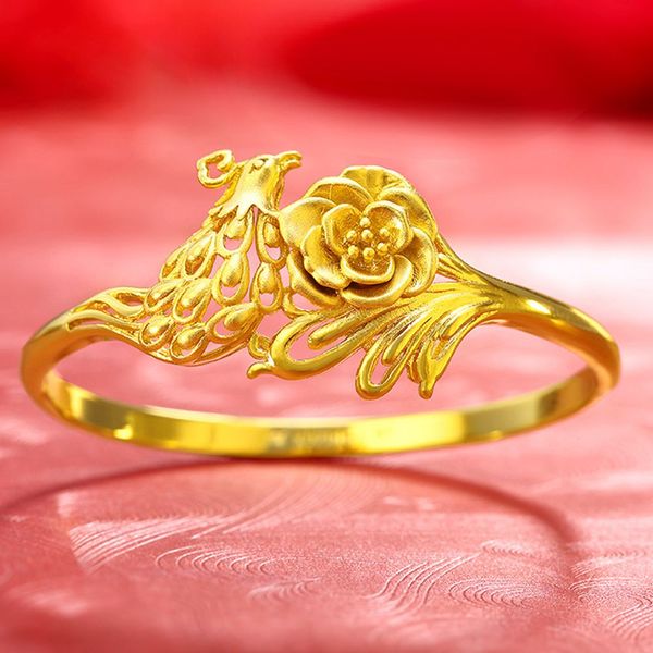 phoenix flower pattern bracelet women bangle 18k yellow gold filled traditional mother gift wedding party, Black
phoenix flower pattern bracelet women bangle 18k yellow gold filled traditional mother gift wedding party, Black