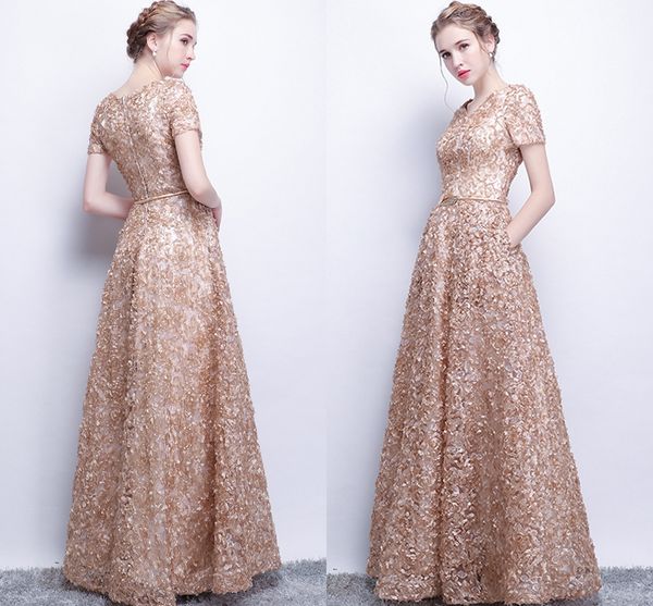 vestido de festa vintage gold lace a-ine long prom dresses 2019 fashion scoop short sleeves evening dress formal party dresses, Black
vestido de festa vintage gold lace a-ine long prom dresses 2019 fashion scoop short sleeves evening dress formal party dresses, Black