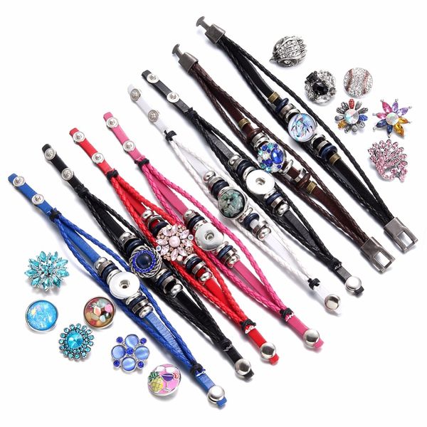 10pcs pu leather bracelet multilayer bangle jewelry 18mm snap button bracelet for 18mm diy snap button vintage bangle jewelry sz0370k -d, Golden;silver
10pcs pu leather bracelet multilayer bangle jewelry 18mm snap button bracelet for 18mm diy snap button vintage bangle jewelry sz0370k -d, Golden;silver