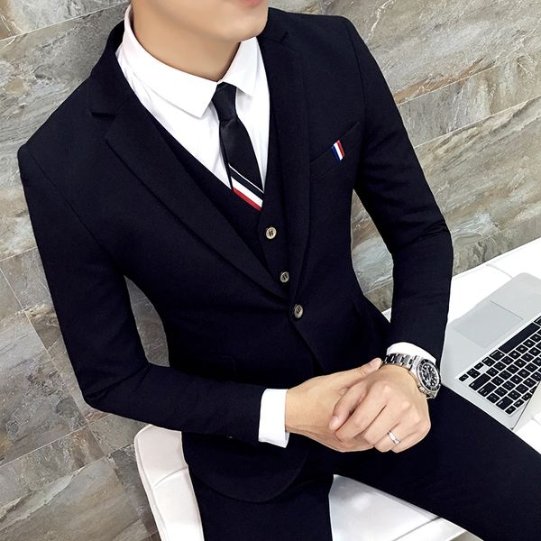 2018 latest coat pant designs black men suits slim fit smart casual men's jacket business street wedding classic tuxedo 3 pieces, White;black
2018 latest coat pant designs black men suits slim fit smart casual men's jacket business street wedding classic tuxedo 3 pieces, White;black