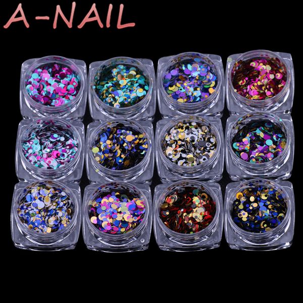 12jars/set laser color nail art glitter round shapes confetti sequins acrylic tips uv gel bl style sale shiny ultrathin sequins, Silver;gold
12jars/set laser color nail art glitter round shapes confetti sequins acrylic tips uv gel bl style sale shiny ultrathin sequins, Silver;gold