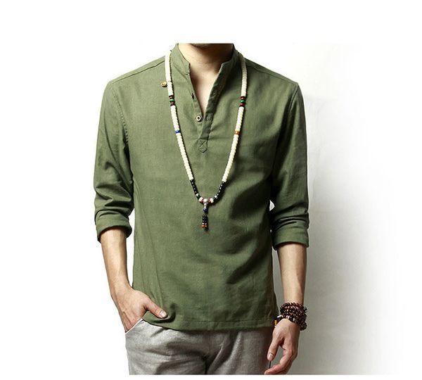 summer mens linen cotton green khaki blended shirt mandarin collar breathable comfy traditional chinese style popover henley shirts for men, White;black
summer mens linen cotton green khaki blended shirt mandarin collar breathable comfy traditional chinese style popover henley shirts for men, White;black