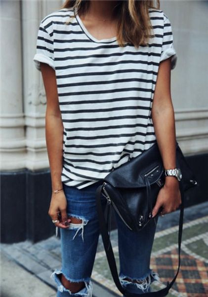 summer fashion ladies loose striped t-shirt short sleeve tshirt white black women casual clothes s-xl
summer fashion ladies loose striped t-shirt short sleeve tshirt white black women casual clothes s-xl