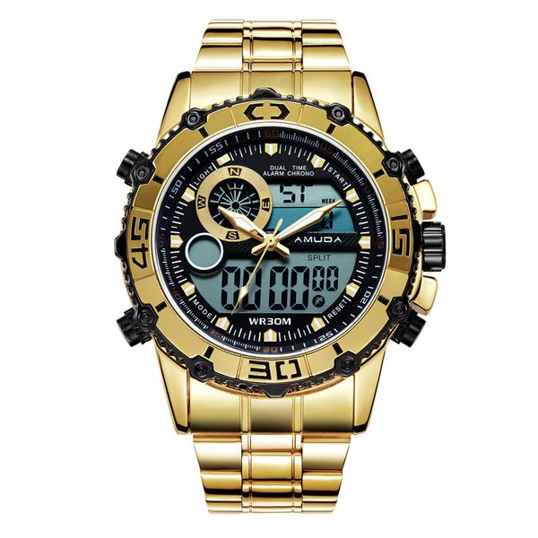 mens sports watches digital quartz stainless steel multifunction man watches amuda brand men wristwatches waterproof men's clock, Slivery;brown 
mens sports watches digital quartz stainless steel multifunction man watches amuda brand men wristwatches waterproof men's clock, Slivery;brown