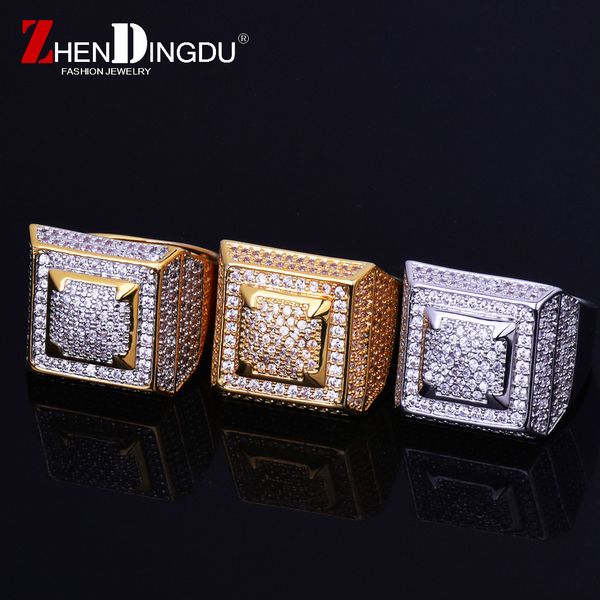 whole saleNEW Bling Bling Men's Zircon Ring Gold Silver Copper Material Iced Out Full CZ Hip hop Rings Fashion HIP-HOP Jewelry Size 7-12
whole saleNEW Bling Bling Men's Zircon Ring Gold Silver Copper Material Iced Out Full CZ Hip hop Rings Fashion HIP-HOP Jewelry Size 7-12