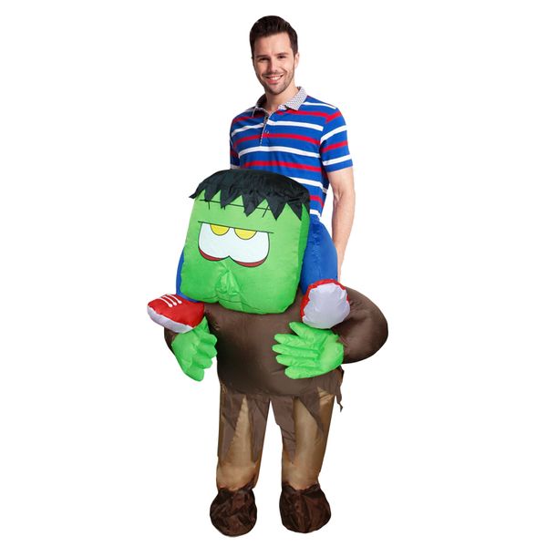 new adult inflatable horrible ride on frankenstein monster costume halloween cosplay outfit halloween costume for women, Black;red 
new adult inflatable horrible ride on frankenstein monster costume halloween cosplay outfit halloween costume for women, Black;red