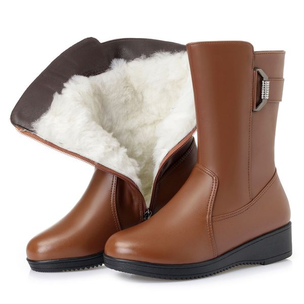2018 new large size winter boots for women boots fashion rhinestone cow leather women shoes warm fur one wool snow, Black
2018 new large size winter boots for women boots fashion rhinestone cow leather women shoes warm fur one wool snow, Black
