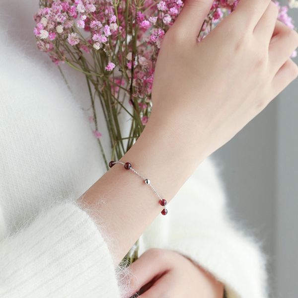 aiersen brand simple women's bracelet garnet handmade genuine 925 silver jewelry beauty gift fresh female bracelets 2018 new, Golden;silver
aiersen brand simple women's bracelet garnet handmade genuine 925 silver jewelry beauty gift fresh female bracelets 2018 new, Golden;silver