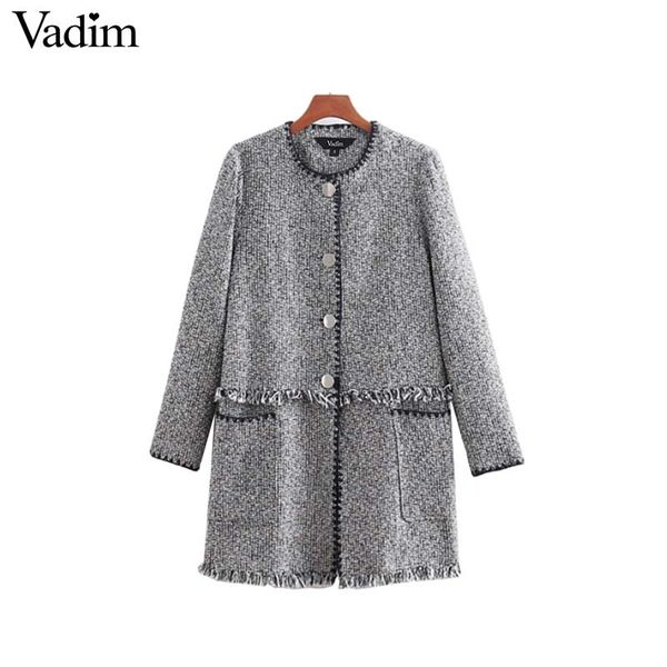 vadim women vintage tweed plaid jacket coat tassel patchwork pockets long sleeve coats female casual outerwear long ca137, Black;brown
vadim women vintage tweed plaid jacket coat tassel patchwork pockets long sleeve coats female casual outerwear long ca137, Black;brown