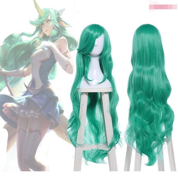 league of legends lol soraka star guardian 40" wavy green cosplay full wig >>>new fashion picture wig, Black
league of legends lol soraka star guardian 40" wavy green cosplay full wig >>>new fashion picture wig, Black