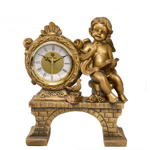 fashion home decoration resin crafts deskclock european antique watch golden reading angel statue clock table
fashion home decoration resin crafts deskclock european antique watch golden reading angel statue clock table