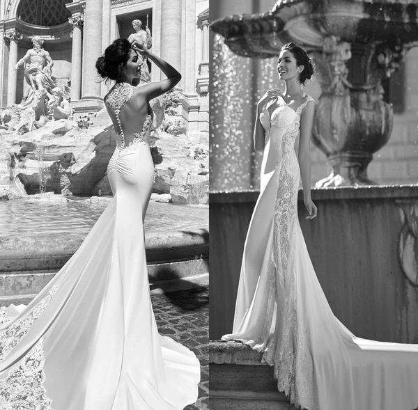 2018 lace wedding dresses illusion back tulle mermaid beach summer bridal gowns vestido de novia custom, White
2018 lace wedding dresses illusion back tulle mermaid beach summer bridal gowns vestido de novia custom, White