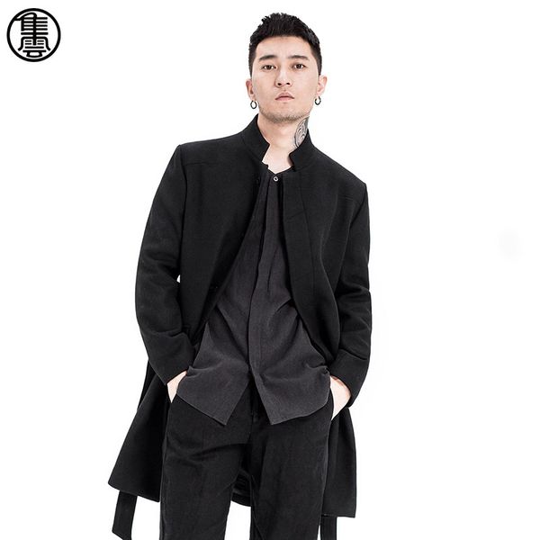 men's 2017 winter new black slim fit wool jacket smart casual stand collar long sleeve long wool coat with sashes 65dy215az
men's 2017 winter new black slim fit wool jacket smart casual stand collar long sleeve long wool coat with sashes 65dy215az