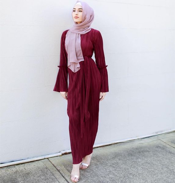 new muslim women pleated kaftan dress wholesale factory price plus size islaicm prom dress with belt, Red
new muslim women pleated kaftan dress wholesale factory price plus size islaicm prom dress with belt, Red