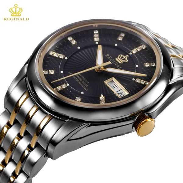 men automatic mechanical watches stainless steel watch sport waterproof business male wristwatch, Slivery;brown
men automatic mechanical watches stainless steel watch sport waterproof business male wristwatch, Slivery;brown